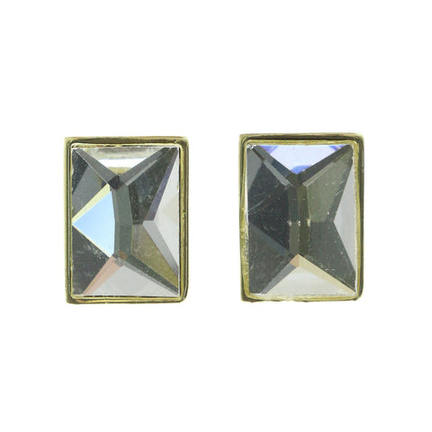 Mi Amore Crystal Accent Post-Earrings Gold-Tone