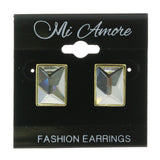 Mi Amore Crystal Accent Post-Earrings Gold-Tone