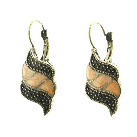 Mi Amore Dangle-Earrings Gold-Tone/Peach