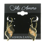 Mi Amore Dangle-Earrings Gold-Tone/Peach