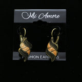 Mi Amore Dangle-Earrings Gold-Tone/Peach