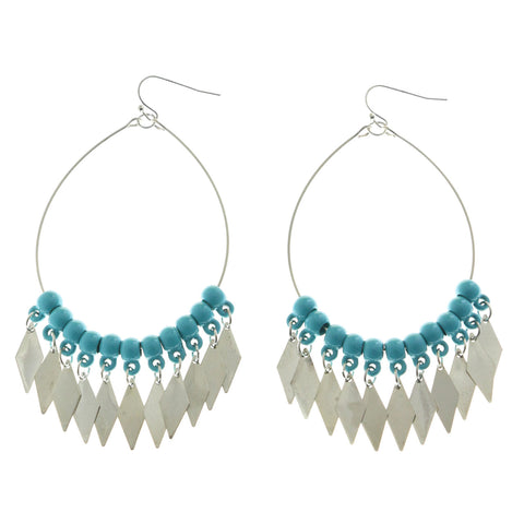 Mi Amore Drop-Dangle-Earrings Silver-Tone/Blue