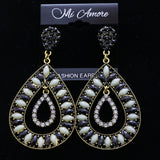 Mi Amore Crystal Accent Dangle-Earrings Gold-Tone/Multicolor
