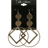 Mi Amore Drop-Dangle-Earrings Bronze-Tone