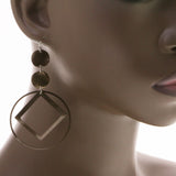 Mi Amore Drop-Dangle-Earrings Bronze-Tone