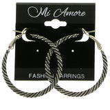 Mi Amore Hoop-Earrings Black/White