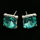 Mi Amore Post-Earrings Blue/Silver-Tone