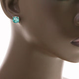 Mi Amore Post-Earrings Blue/Silver-Tone