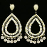 Mi Amore Drop-Dangle-Earrings Silver-Tone/White