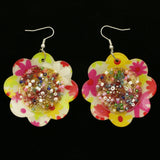 Mi Amore Flower Dangle-Earrings Multicolor
