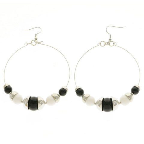 Mi Amore Dangle-Earrings Silver-Tone/Black