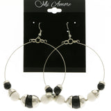 Mi Amore Dangle-Earrings Silver-Tone/Black