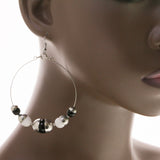 Mi Amore Dangle-Earrings Silver-Tone/Black