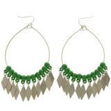 Mi Amore Dangle-Earrings Silver-Tone/Green