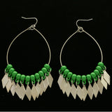 Mi Amore Dangle-Earrings Silver-Tone/Green