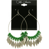 Mi Amore Dangle-Earrings Silver-Tone/Green