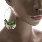 Mi Amore Dangle-Earrings Silver-Tone/Green