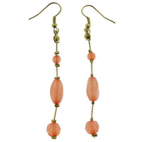 Mi Amore Dangle-Earrings Gold-Tone/Pink