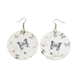 Mi Amore Butterfly Dangle-Earrings White/Silver-Tone