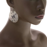 Mi Amore Butterfly Dangle-Earrings White/Silver-Tone