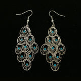 Mi Amore Chandelier-Earrings Silver-Tone/Blue