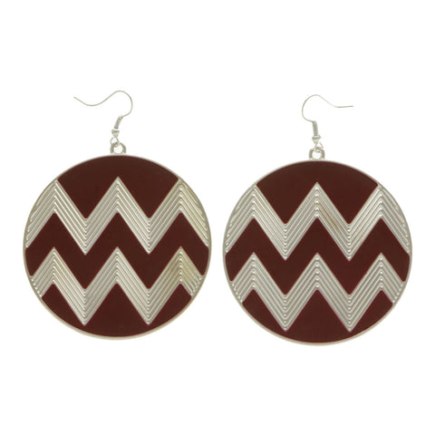 Mi Amore Dangle-Earrings Red/Silver-Tone