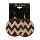 Mi Amore Dangle-Earrings Red/Silver-Tone