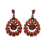 Mi Amore Dangle-Earrings Red/Dark-Silver