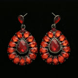 Mi Amore Dangle-Earrings Red/Dark-Silver