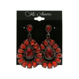 Mi Amore Dangle-Earrings Red/Dark-Silver