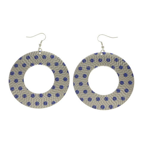 Mi Amore Dangle-Earrings Silver-Tone/Blue