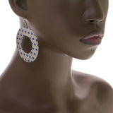 Mi Amore Dangle-Earrings Silver-Tone/Blue