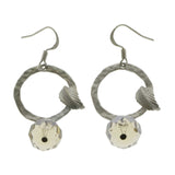 Mi Amore Leaf Drop-Dangle-Earrings Silver-Tone/Yellow