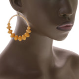 Mi Amore Dangle-Earrings Orange/Gold-Tone