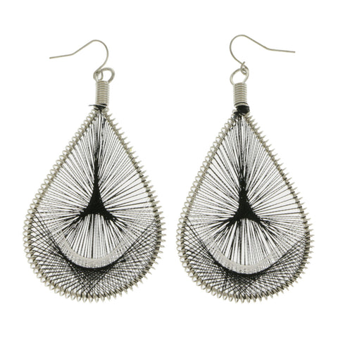 Mi Amore Dangle-Earrings Silver-Tone/Black