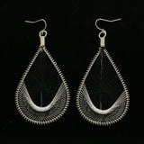 Mi Amore Dangle-Earrings Silver-Tone/Black