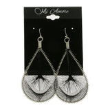 Mi Amore Dangle-Earrings Silver-Tone/Black