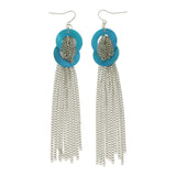 Mi Amore Tassel-Earrings Silver-Tone/Blue