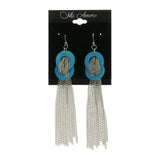 Mi Amore Tassel-Earrings Silver-Tone/Blue