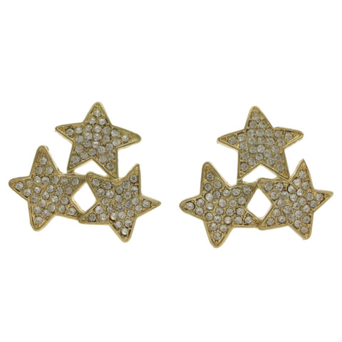 Mi Amore Star Post-Earrings Gold-Tone