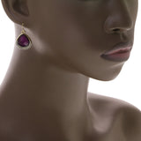 Mi Amore Dangle-Earrings Purple/Gold-Tone