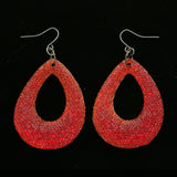 Mi Amore Dangle-Earrings Red/Silver-Tone