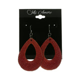 Mi Amore Dangle-Earrings Red/Silver-Tone