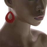 Mi Amore Dangle-Earrings Red/Silver-Tone