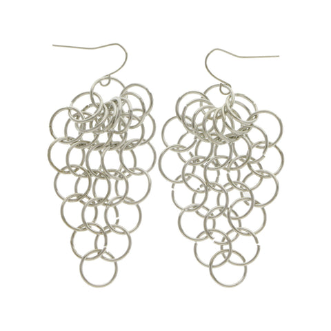 Mi Amore Drop-Dangle-Earrings Silver-Tone
