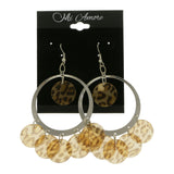 Mi Amore Spotted Drop-Dangle-Earrings Brown/Silver-Tone