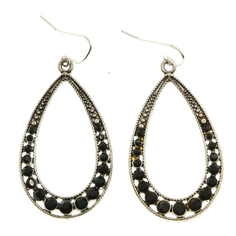 Mi Amore Dangle-Earrings Silver-Tone/Black