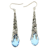 Mi Amore Dangle-Earrings Silver-Tone/Blue