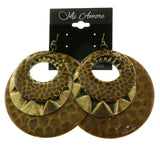 Mi Amore Dangle-Earrings Bronze-Tone/Tan