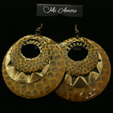 Mi Amore Dangle-Earrings Bronze-Tone/Tan